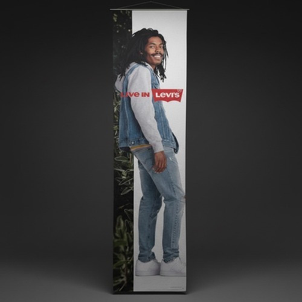Levi's Live In Levi's Fabric Store Display Banner 8ft 10in 2021 Promo Multicolor
